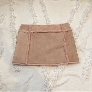 UGG Shearling Pale Pink Mini Skirt